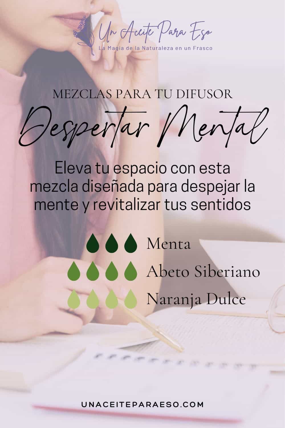 mezclas con aceite de menta para difusor